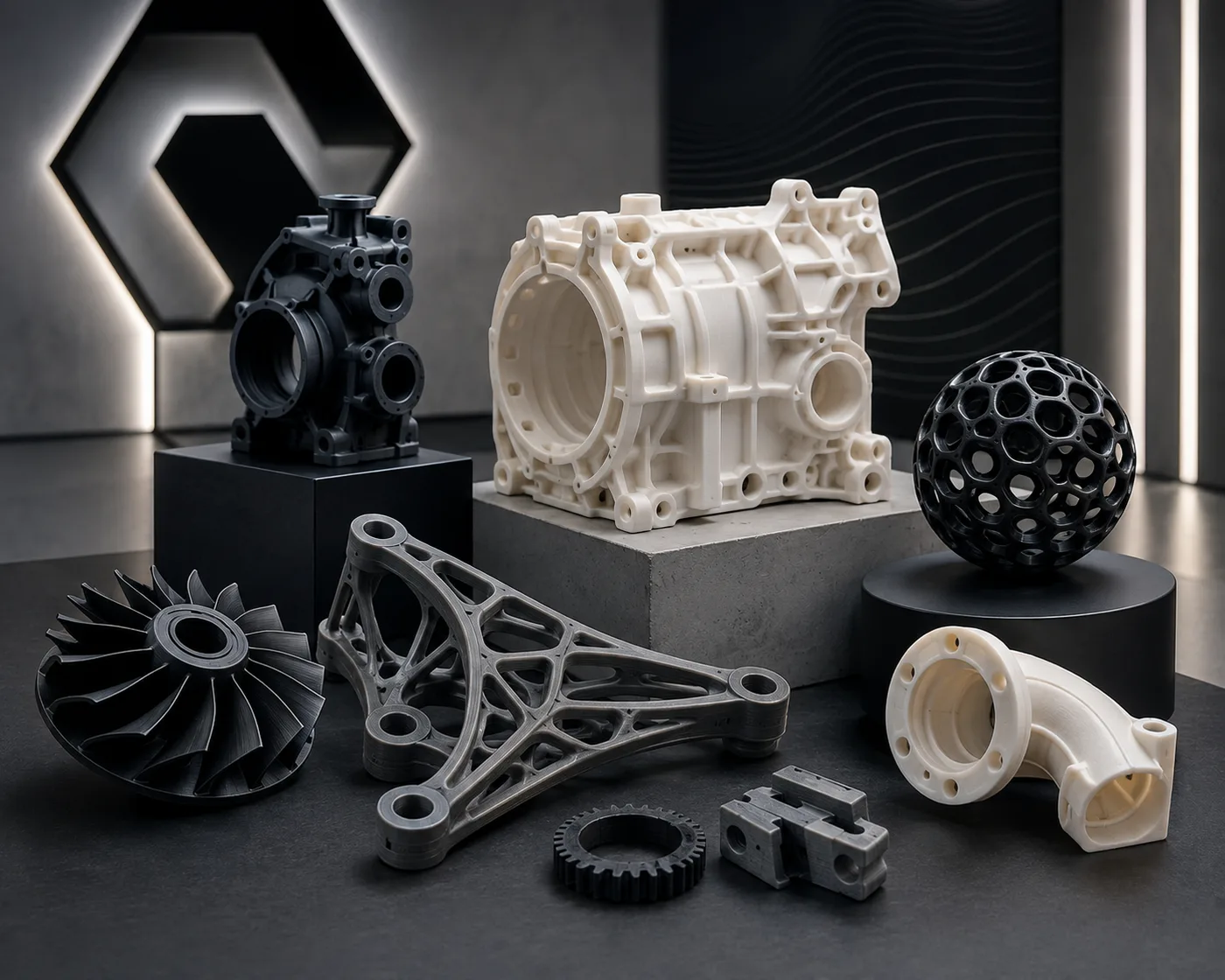 3D printed replacement and custom parts: housings, impeller, brackets and gears